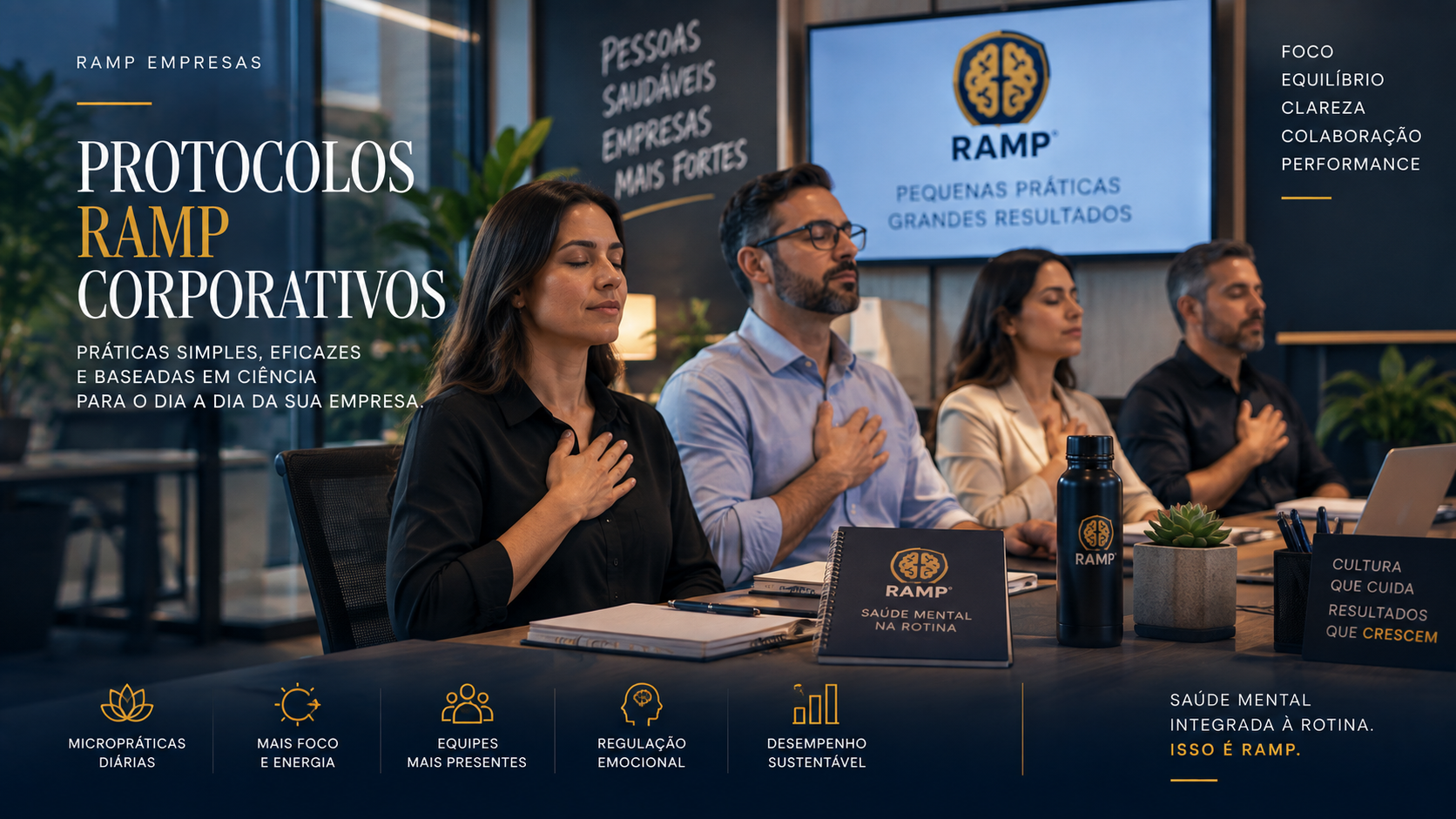 Protocolos RAMP Corporativos aplicados por uma equipe na rotina de trabalho